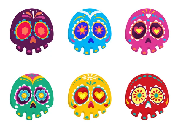 Day of the dead vector illustration set — Stock Vector