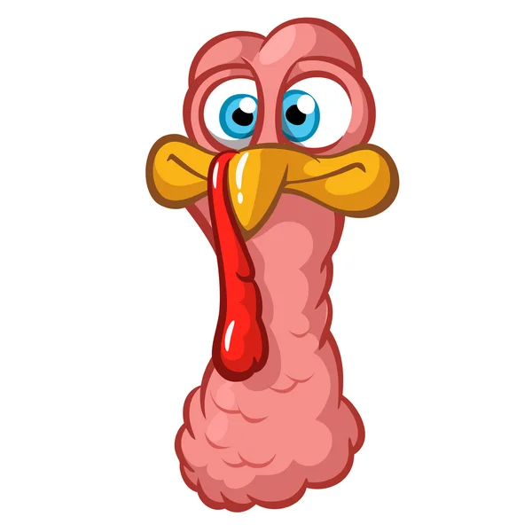 Thanksgiving turkey mascot. Vector character — Stock Vector