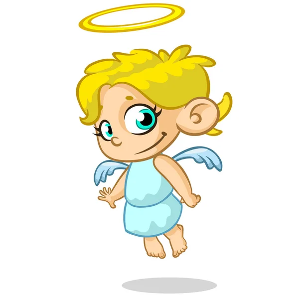 Illustration vectorielle personnage ange de Noël mignon — Image vectorielle