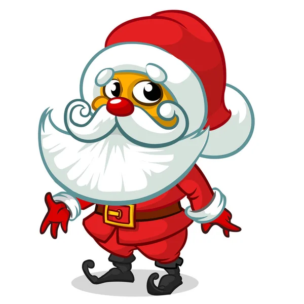 Weihnachtsmann-Charakter auf weißem Hintergrund. Vektorillustration — Stockvektor