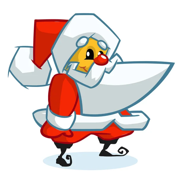 Caráter de Papai Noel sobre fundo branco. Ilustração vetorial — Vetor de Stock
