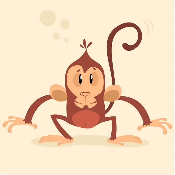 矢量猴子吉祥物。新的一年字符 — 图库矢量图片