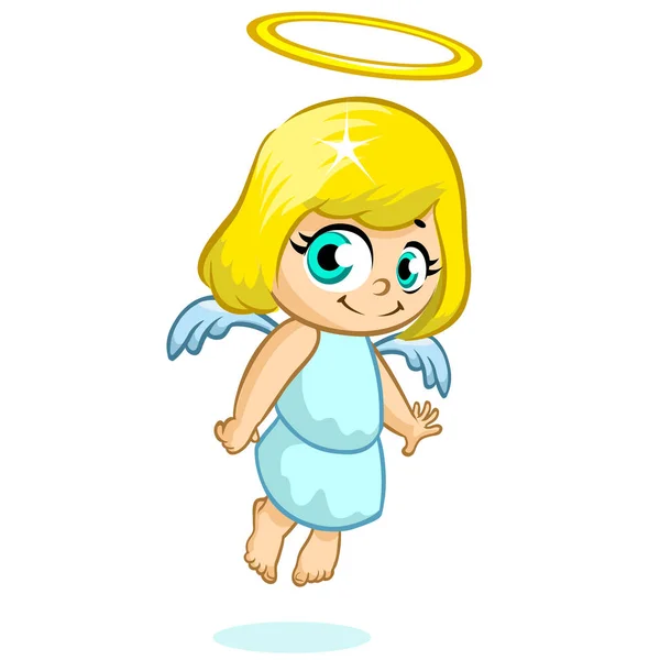 Vetor ilustração bonito Natal anjo personagem —  Vetores de Stock