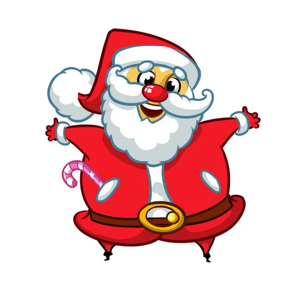 Desenhos animados de Natal de Papai Noel. Ilustração vetorial —  Vetores de Stock