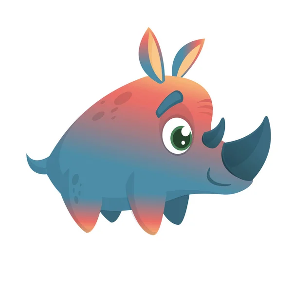 Lindo Safari Rhino. Ilustración vectorial — Vector de stock