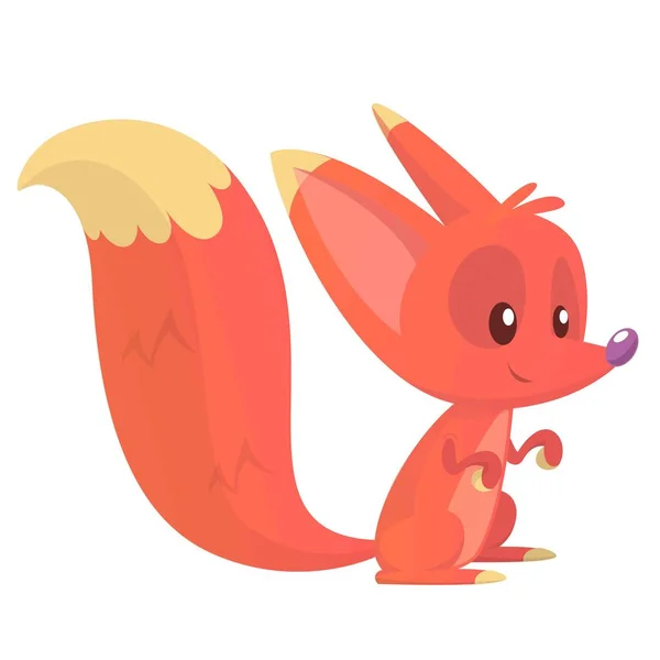 Schattige cartoon fox karakter. Vectorillustratie — Stockvector