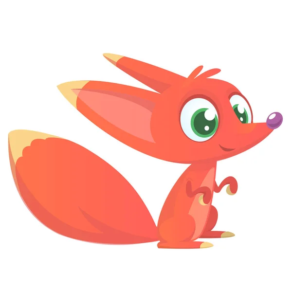 Schattige cartoon fox karakter. Vectorillustratie — Stockvector