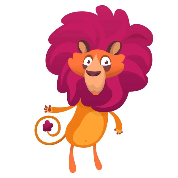 Lion karaktär. Tecknade vektorillustration — Stock vektor