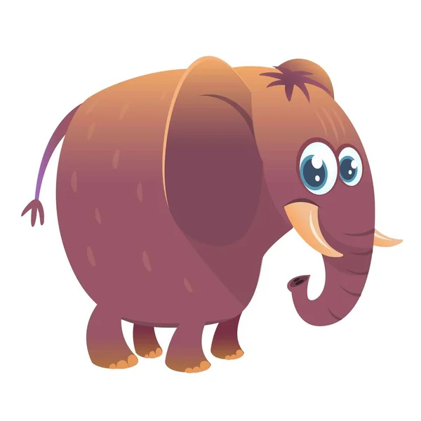 Elefante de dibujos animados. Ilustración vectorial — Vector de stock