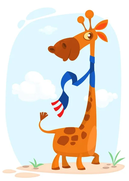 Cute cartoon giraffe. Vector character illustration for chlidren book. — Stock Vector