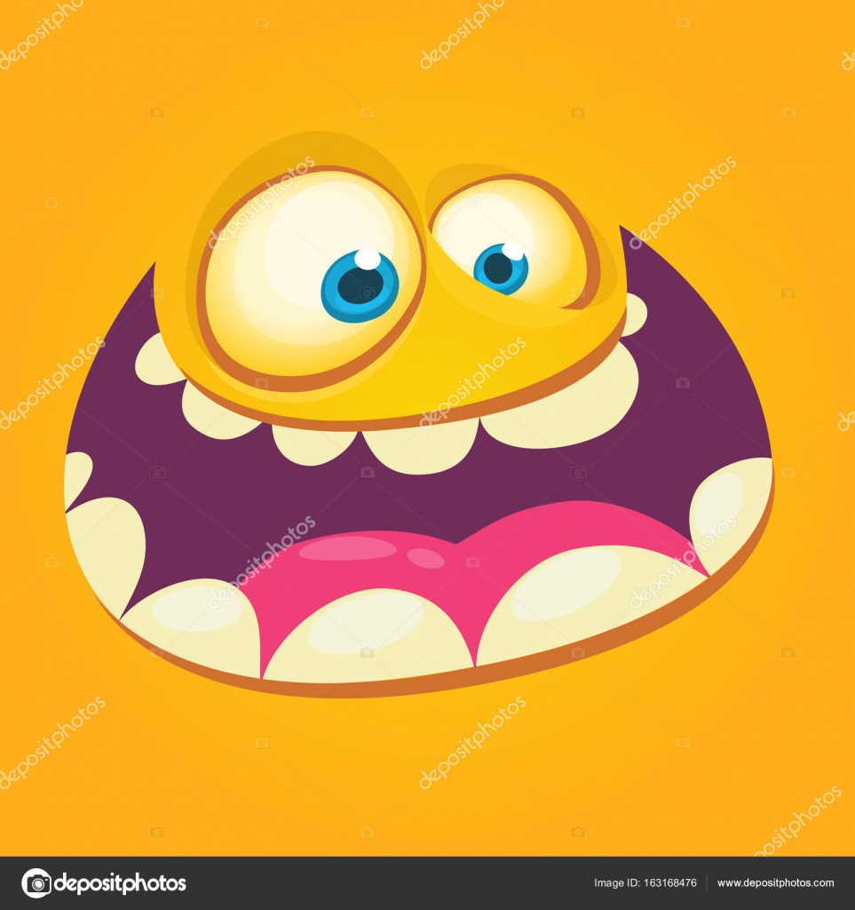 Cara assustadora de halloween tamanho grande de sorriso emoji amarelo