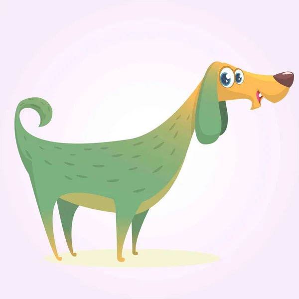 Cachorro afgano de dibujos animados. Ilustración vectorial de perro feliz — Vector de stock