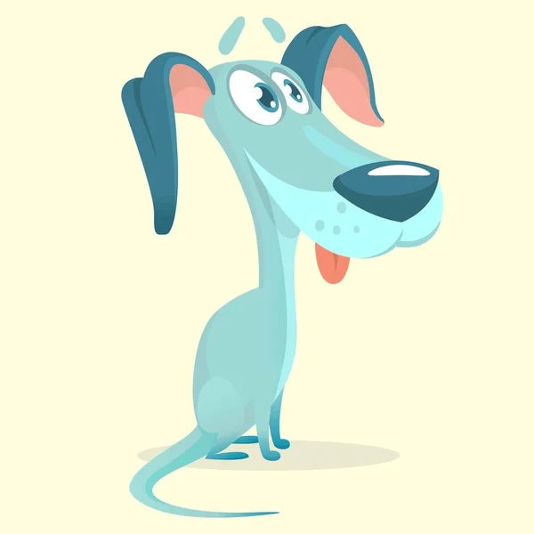 Bonita caricatura de perro. Ilustración vectorial de un perro — Archivo Imágenes Vectoriales