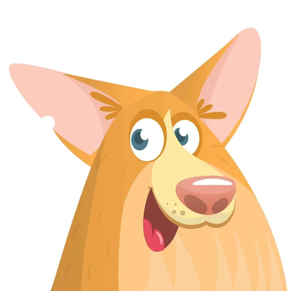 Icono de dibujos animados Pembroke Welsh Corgi Dog. Ilustración vectorial. Diseño para impresión o pegatina — Archivo Imágenes Vectoriales