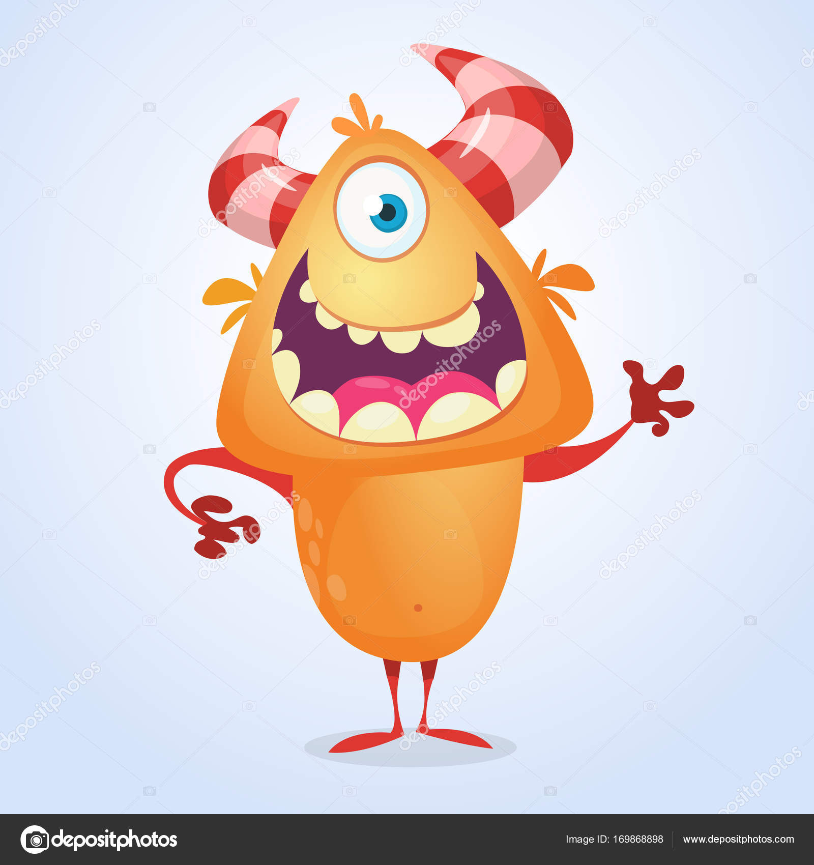 This is a silly and enjoyable orange creature. Cartoon style. 28135053  Vector Art at Vecteezy