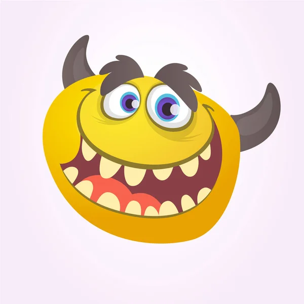 Cartoon geel monster.Vector illustratie — Stockvector