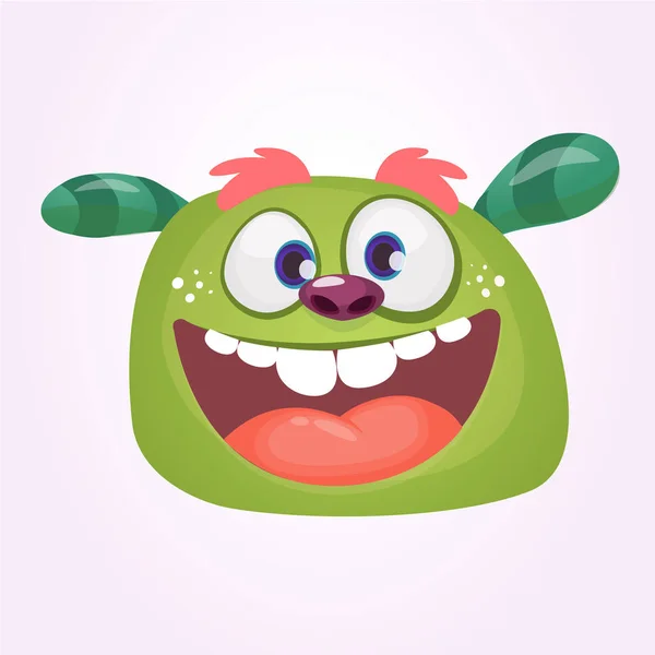 Cartoon groene monster. Vectorillustratie — Stockvector