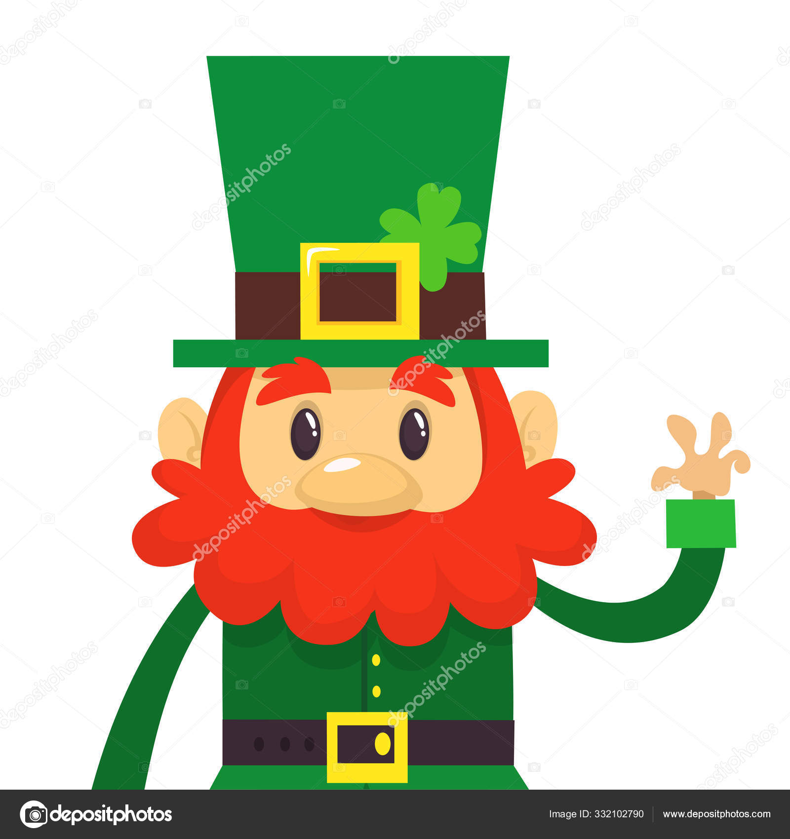Cartoon funny Leprechaun. Vector illustration. St. Patrick's Day Stock  Vector by ©drawkman.gmail.com 332102790, image size:1600x1700