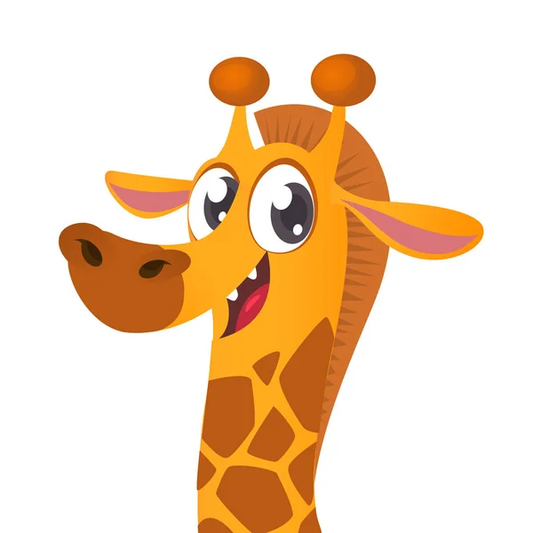 Tecknad giraff. Vektor giraff illustration — Stock vektor