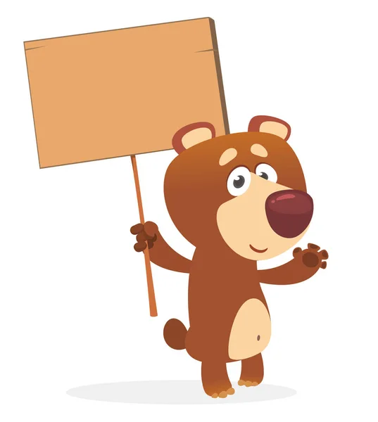 Cute cartoon bear. Vector illustration — Stock Vector
