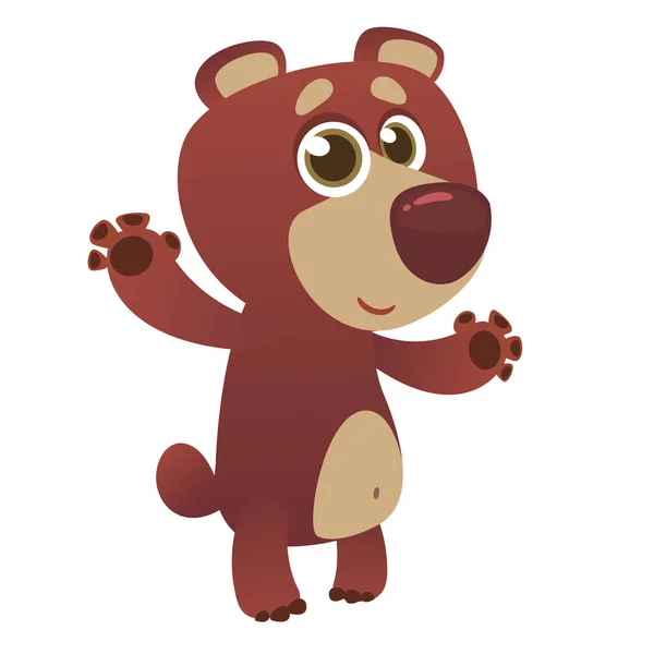 Bonito oso de dibujos animados. Ilustración vectorial — Vector de stock