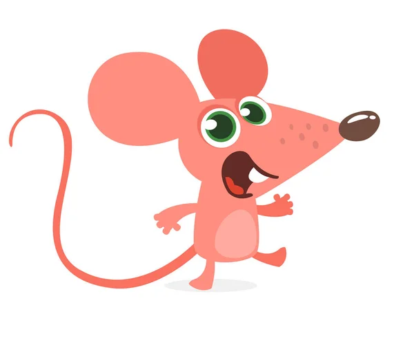 Bonito ratón de dibujos animados. Ilustración vectorial aislada — Archivo Imágenes Vectoriales