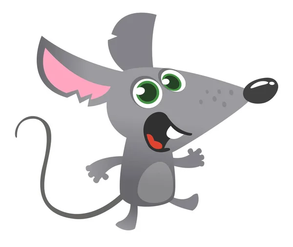 Schattige cartoon muis. Vectorillustratie geïsoleerd — Stockvector