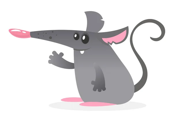 Schattige cartoon muis. Vectorillustratie geïsoleerd — Stockvector