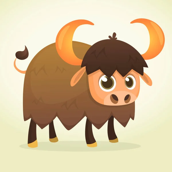 Ilustración vectorial de dibujos animados Buffalo — Vector de stock