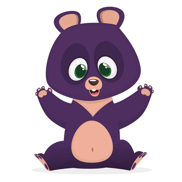 Funny bear character cartoon. — Stock Vector