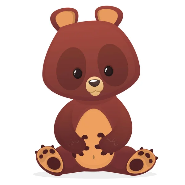 Engraçado urso cartoon personagem. — Vetor de Stock