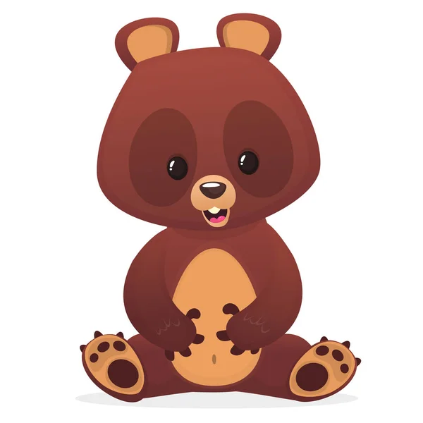 Zabawny niedźwiedź postać z kreskówki. — Wektor stockowy