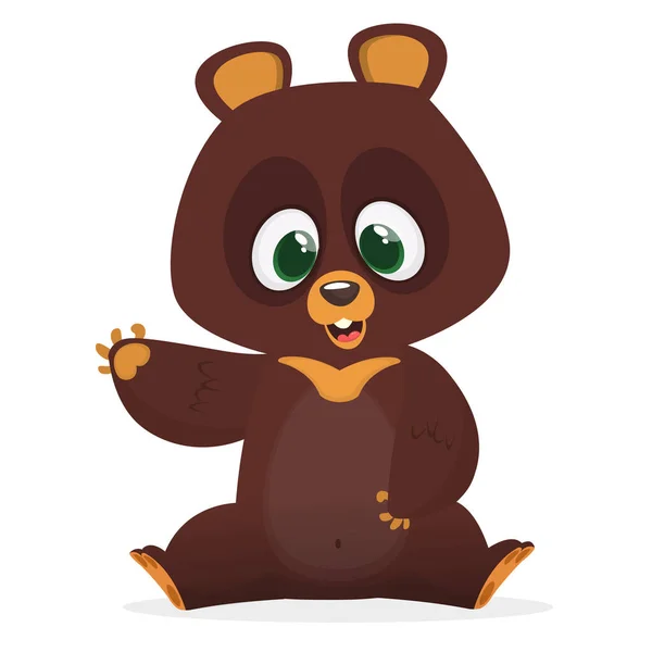 Engraçado urso cartoon personagem. —  Vetores de Stock