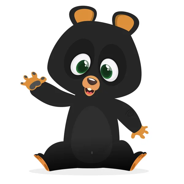 Funny bear character cartoon. — Stock Vector