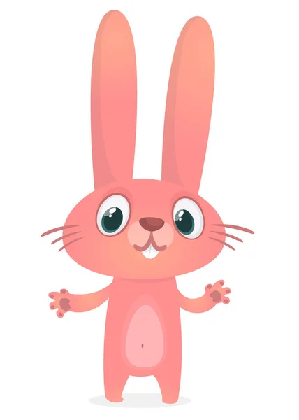 Cute Easter rabbit cartoon. Vector illustration of funny bunny — Stock Vector