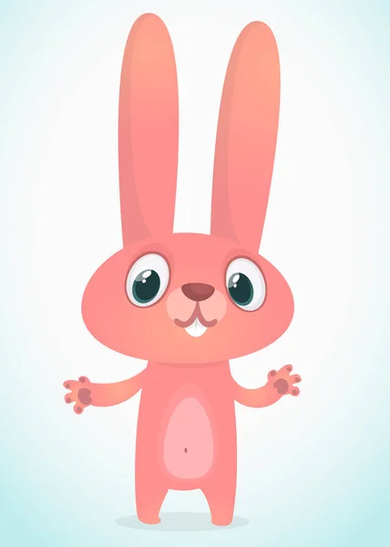 Tatlı Paskalya Tavşanı çizgi filmi. Komik tavşanın vektör çizimi — Stok Vektör