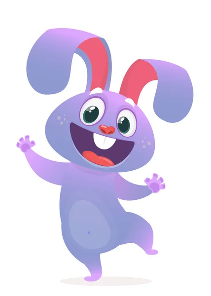 Cute dibujos animados de conejo de Pascua. Ilustración vectorial de divertidos bundos — Archivo Imágenes Vectoriales