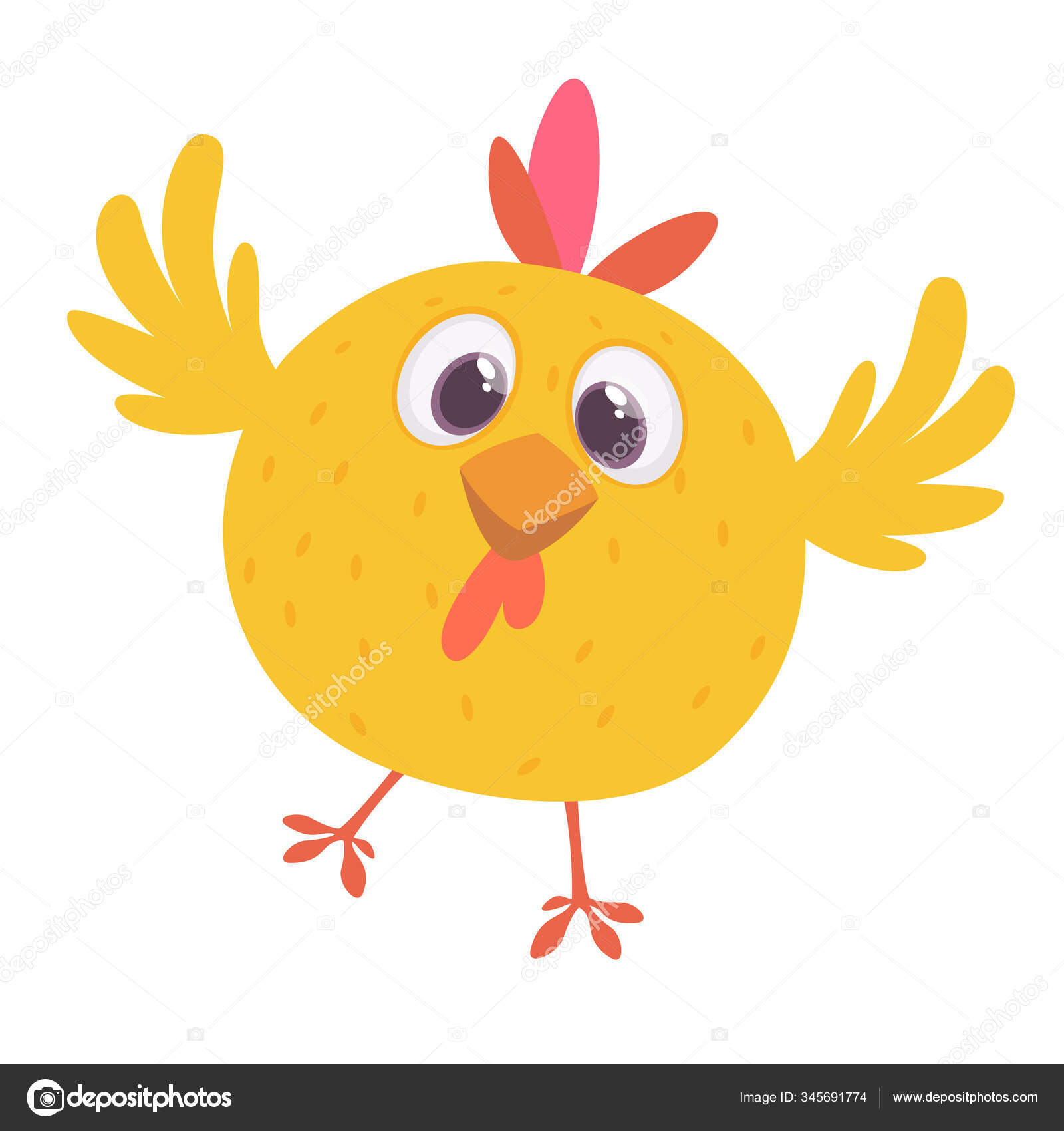 Personagem de desenho animado galinha — Ilustração de Stock