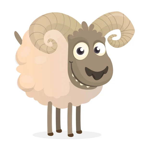 Funny cartoon sheep vector illustration — Stock Vector