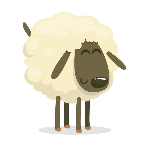 面白い漫画羊のベクトル図 — ストックベクタ