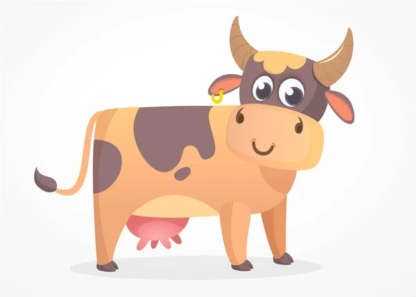Ilustración del carácter fundido y lindo de las vacas — Vector de stock