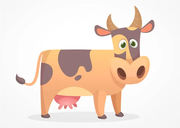 Ilustración del carácter fundido y lindo de las vacas — Vector de stock
