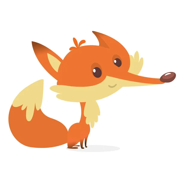 Funny cartoon fox. Vector illustration