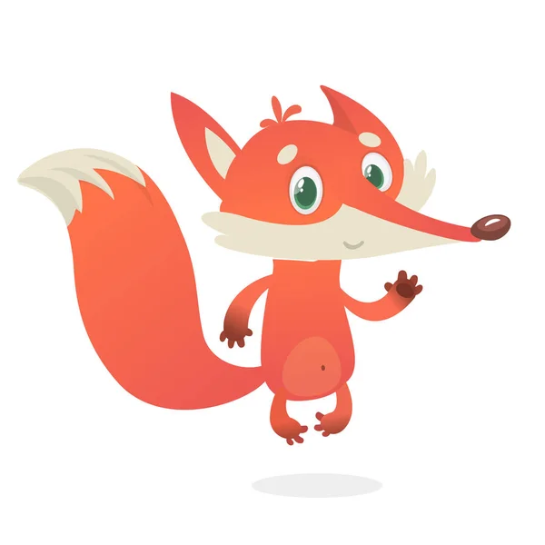 Vtipná kreslená liška. Vektorová ilustrace — Stockový vektor