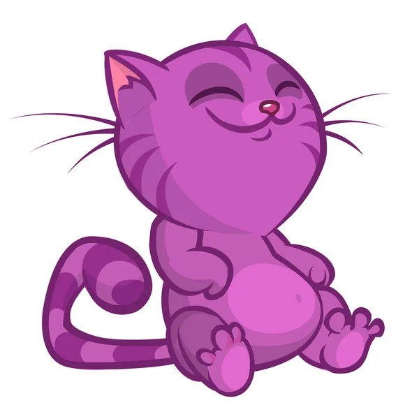 Cute Funny Cartoon Cat Vector Illustration — Stock Vector