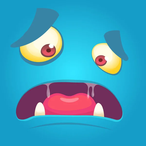 Cartoon Monster Face Design — Stock Vector