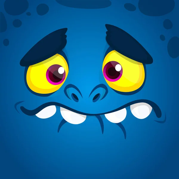 Coole Cartoon Monster Gesicht Avatar Vektor Halloween Rosa Monster Illustration — Stockvektor