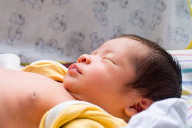 Asya bebek uyku yakın çekim