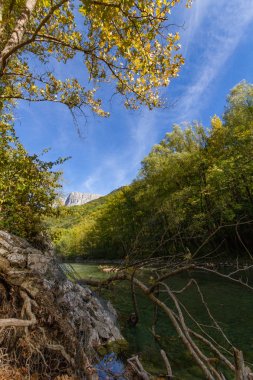 Doğal Voidomatis nehir Zagoria, Epirus, Yunanistan