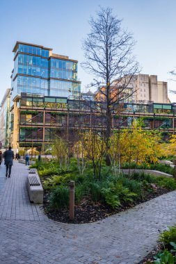 Spinningfields 'ın sokak manzarası modern bir alandır.